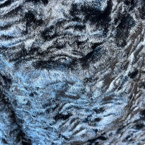 Eliza J Black Chic Faux Fur Snap Teddy Jacket Coat Floral Lined Womens Sz S - Picture 4 of 9